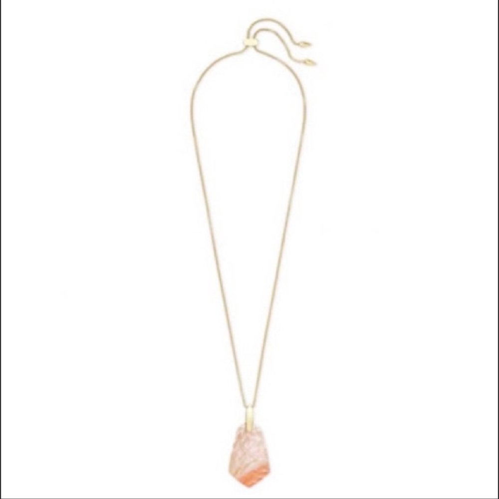 Brand new Kendra Scott Inez necklace in peach MOP - Picture 2 of 2